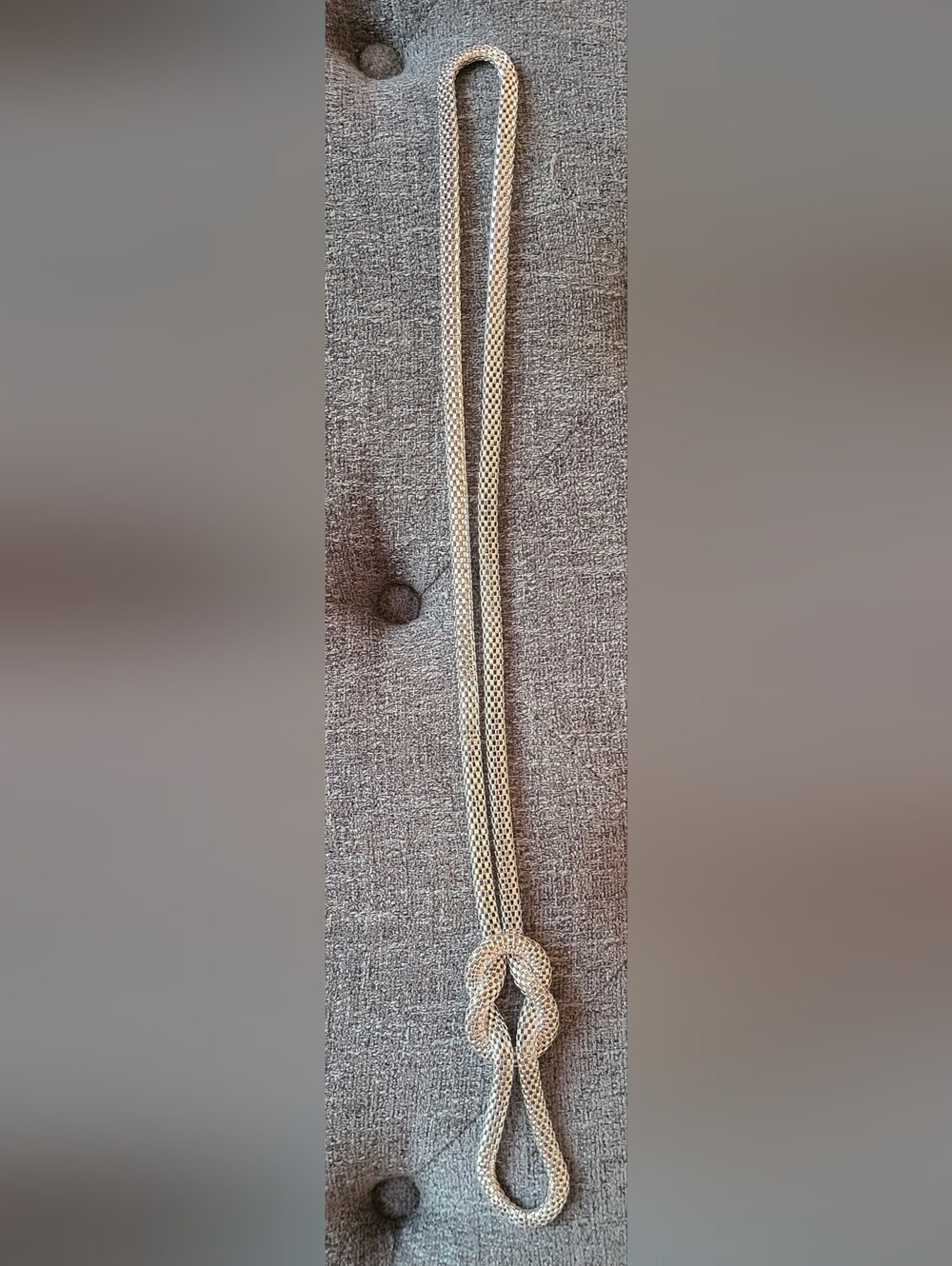 Silver Mesh Knot Lariat Necklace - Womens Jewelry